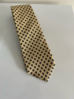 Vintage Silk Made in Italy Tie Yellow Print